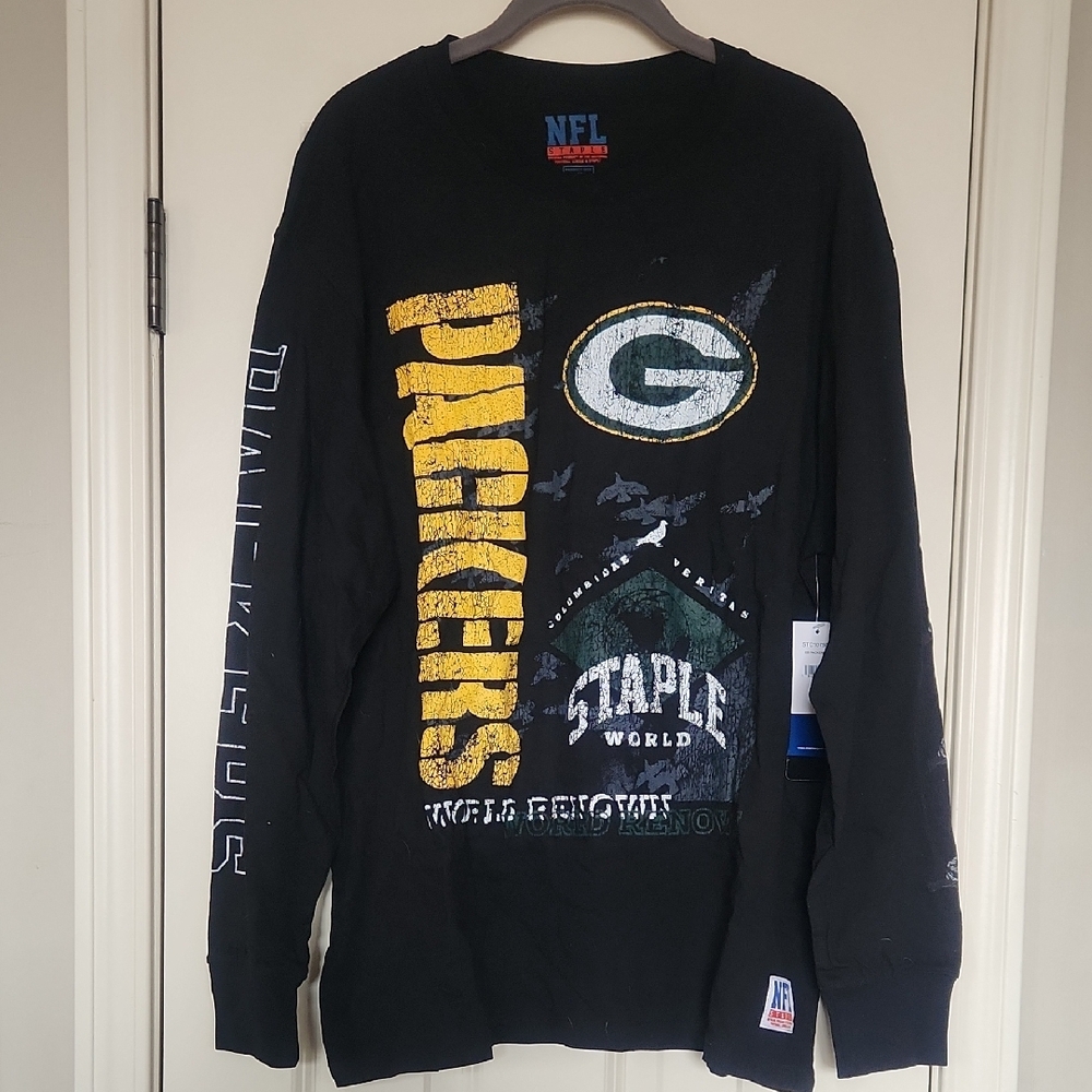 Staple Black and Yellow Long Sleeve Packers Tee